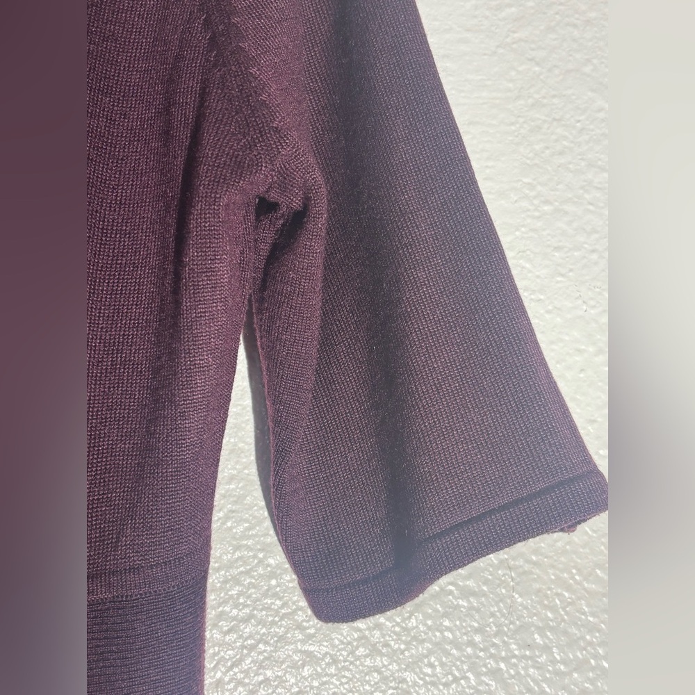Ellen Tracy Vintage Burgundy Knit Dress - Picture 10 of 12